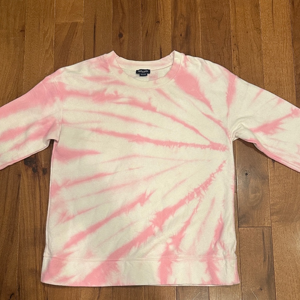 Spendid Pink Tie-Dye Crewneck Sweatshirt - Women’s Size Small